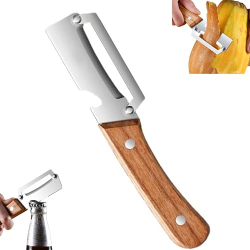 Multi-Functional Vegetable Peeler for Kitchen - Ultra Sharp Stainless Steel Cutters with Non-Slip Handles & Bottle Opener, Sugar Cane Peeler, Potato Peelers, Vegetable Peelers for Kitchen Fruit Carrot