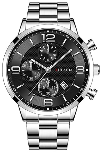 Mode sport män rostfritt fodral kvarts analog armbandsur höjdmätare, b, En storlek