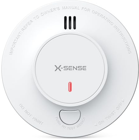 X-Sense Rilevatore di Fumo Wi-Fi, Batteria Sigillata da 10 Anni (Senza Manutenzione), Certificato EN 14604, Allarme Antincendio con Notifiche App in Tempo Reale (Richiede Hub SBS50), SD19-MN, 1 Pezzo