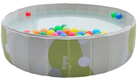 Hundpool – plaskdamm av PVC, ej uppblåsbart badkar, hållbar för utomhusbruk | håller husdjur svala under sommarskoj, perfekt för inomhus-/terrasslekplats, skolaktiviteter,