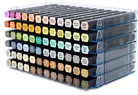 Crafter's Companion Ultimate Clear Alcohol Pen Stackable Storay Trays - Box of 6 - Easily Assembled - Perfect Desk Art Storage