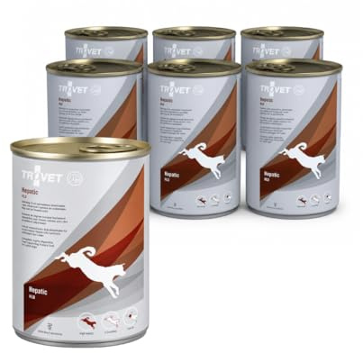 Trovet Hepatic Nourriture Humide | 6 x 400 g | Alimentation Diététique Complète pour Chiens | pour Soutenir la Fonction Hépatique | en Cas d'Insuffisance Hépatique chez Les Chiens Adultes
