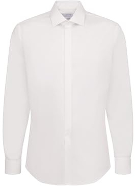 Seidensticker Herren Business Hemd - Shaped Fit - Bügelfrei - Kent-Kragen - Langarm - Umschlagmanschette - 100% Baumwolle, Elfenbein (Ecru 21), 39 EU