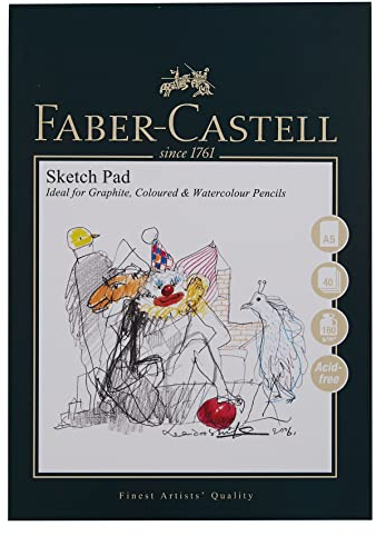 Faber-Castell Art & Graphic Skizzenblock, A5 160 g / m² Block mit 40 Blatt