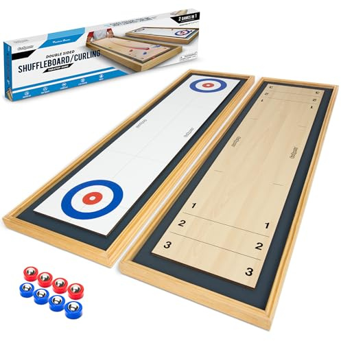 GoSports Shuffleboard Game Sets, SHFL-01 Unisex-Teen, Bianco, Taglia Unica