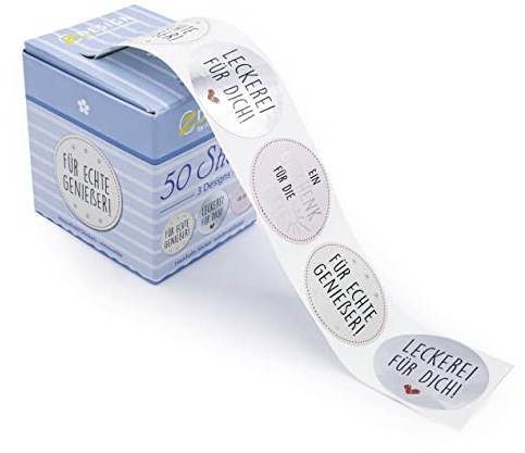 AVERY Zweckform 50 Marmeladen Etiketten selbstklebend (Made in Germany, Ø38mm, Aufkleber Marmeladenglas, Einmachen, Haushaltsetiketten ablösbar, beschriftbar, Geschenk) Sticker auf Rolle, 56860