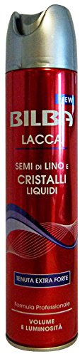 Set 6 BILBA Lacca Lino-cristantaneo Liquido Extra Forte 250 ml Prodotti per Capelli