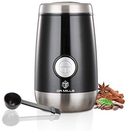 DR MILLS DM-7445 Coffee Grinder Electric,Spice and Herb Grinder, Blade & Cup Made with SUS304 Stainless Steel Food Grinders Electric