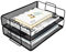 EasyPAG 2 Stück A4 Stapelbar Metall Büro Schreibtisch Organizer Dokumentenhalter Aktenablage Zeitschriftenhalter Briefablage Papier Magazin Organisator,Schwarz