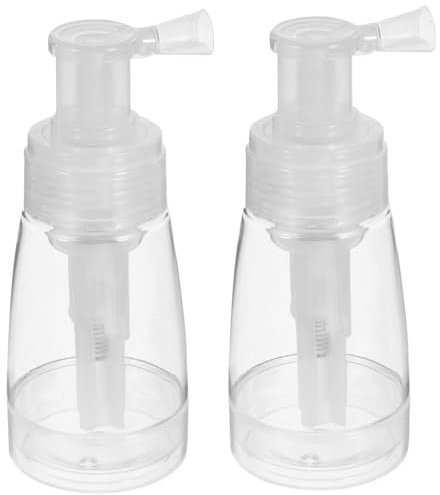 Uonlytech 2pezzi Bottiglie Spray Trasparente Per Polvere Per Parrucchieri e Trattamenti Di Bellezza Design Portatile e Compatto Nebulizzazione Uniforme e Facile Pulizia