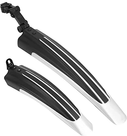 Taeku Schutzbleche, Universal Fahrrad Schutzblech Set Vorne Hinten Fahrradschutzblech Radschutz Fahrrad Schmutzfänger für MTB Citybike 20-26 Zoll Räder (Weiß)