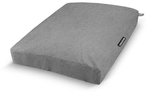 HAPPERS Cojín de Suelo Naylim Mate Impermeable Multiusos para Exterior, Banco y Palets - Comodidad y Versatilidad en un sólo Cojín Gris Claro 60x80
