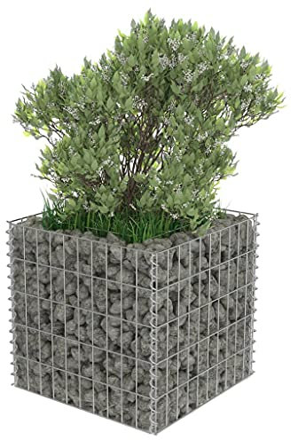 Keketa Gabion - Jardinière surélevée en acier galvanisé - Jardinière surélevée pour légumes - Parterre surélevé - Parterre de fleurs - Jardinière d'extérieur - 450 x 90 x 100 cm