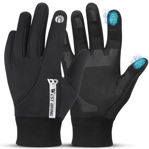 WESTGIRL Fahrradhandschuhe Winter Warme Handschuhe Herren Damen Touchscreen Thermohandschuhe Winddichte für Männer Frauen zum Radfahren Laufen Wandern