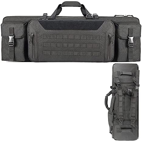 ZAANU Gewehrkoffer Taktische Waffentasche 36/42 Zoll Weich Gepolsterte Abschließbare Gewehrtasche Angelrutentasche Pistolenrucksack Airsoft Schrotflintenkoffer mit