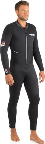 CRESSI Endurance Man monopiece våtdräkt 3 mm – herr dubbelfodrad neopren svart 3 mm one-piece våtdräkt för dykning och snorkling