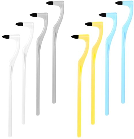 Sibba 8 Pcs Tooth Stain Eraser Stain Removers Professional Tools Dental Picks Brush Teeth Tarter Scraper Dental Teeth Cleaning Kit Oral Care Toothbrush