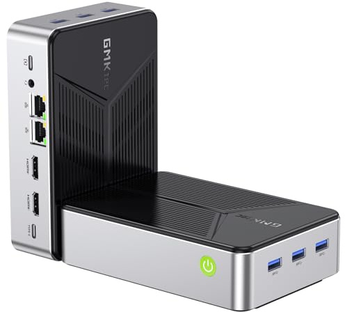 GMKtec Mini PC NAS, New G9 Intel N150 Dual Boot Linux+OS Desktop Computer 12GB DDR5 64GB EMMC + 1TB M.2 SSD, 4*M.2 NVMe Slots, Dual NIC 2.5GbE, USB-C/USB 3.2 10Gbps, Network Attached Storage