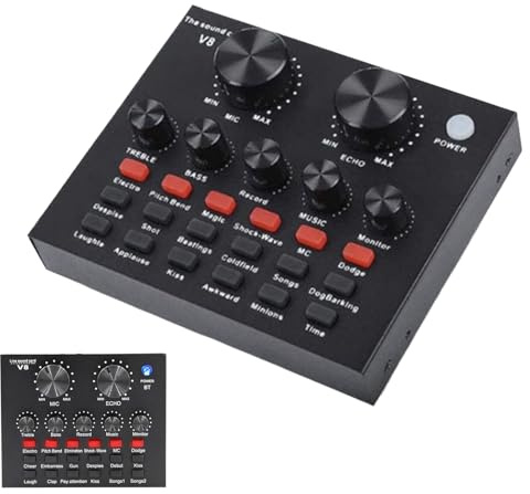 Mezclador De Audio De Tarjeta De Sonido En, Mezclador De Podcast | Máquina De Efectos De Sonido | Equipo De Audio Con Múltiples Efectos De Sonido, Tarjeta De Sonido De Karaoke En Para