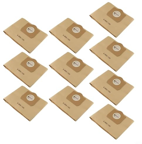 10 bolsas de filtro de papel para aspiradoras Karcher 6 959 130 0 para aspiradoras WD3 A2201 A2204 2504 2554 y 2251 para una recogida eficaz del polvo