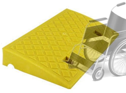 Bärbar halkfri ramp för rullstol och skoter, 12,7 cm, perfekt för trappsteg, entrévägar och garage, höjd 10,2 cm och 7,6 cm, hållbar plastdesign för enkel åtkomst