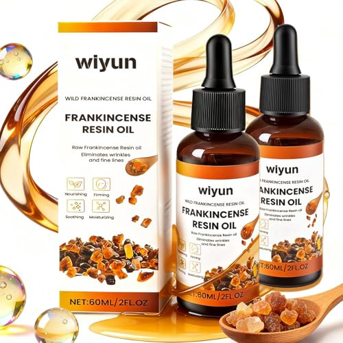 2 Piezas Aceite Esencial de Incienso 60 ml,Frankincense Oil para Facial,Piel,Reduce líneas finas y estrías, hidrata y calma la piel irritada, Esenciales de Aromaterapia para Facial Cabello