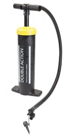Air Pump for Inflatables Double Action Hand Pump – Manual Portable Air Pump with 4 Nozzles, Inflate & Deflate, Continuous Airflow, Large Chamber 36–48cm for Airbeds, Boats, Pool Toys, Lilos & Balloons