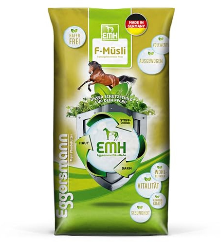 Eggersmann EMH F-Müsli - Pferdemüsli Kraftfutter ohne Hafer für Pferde - 25kg Natürliches Pferdefutter mit ausgewogenen Nährstoffen