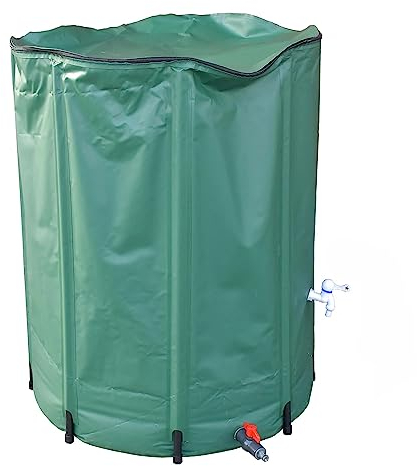 PFLANZENFREUND Wassertonne - faltbar - Überlauf- & Ablaufventil - Verschiedene Größen - B-Ware (160L)