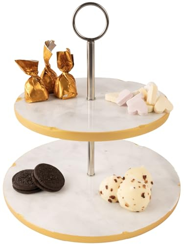 Jay Hill Etagere Marble Gold - ø 20 & 25 cm - 2 Layer
