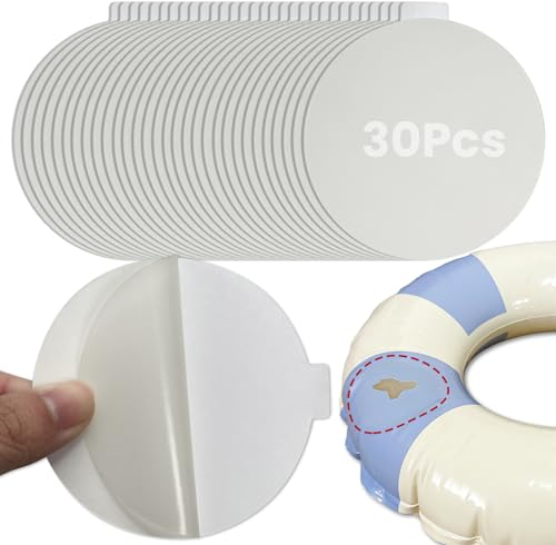 Birllaid 30 Stück Aufblasbares Reparaturset wasserdicht, 3inch TPU Pool Reparaturband, Reparaturband für Luftmatratze, Hüpfburg, aufblasbares Spielzeug, Zelt, Schwimmring, Heavy Duty