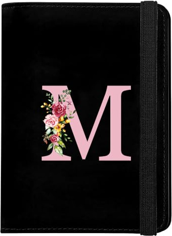 Protege Passeport, Pochette Passeport Cuir PU, Porte Passeport Housse mit RFID-Blocker, Passeport éTui, Carte de CréDit, Carte Bancaire Argent, Passport Cover pour Hommes Femmes Accessoires Voyage(M)
