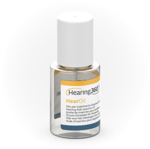 Hearing360 -Huile d'amande naturelle lubrifiante 15 ml-extrait pour faciliter l'insertion et l'extraction des aides auditives
