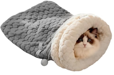 Nido per dormire per gatti | Morbido letto caldo per dormire | Posto letto bordato per gatti piccoli animali cucciolo coniglio gattino - Gatti e gattini