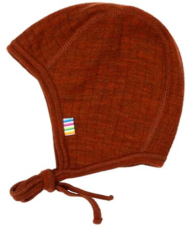 Joha Baby Kinder Wintermütze Wollfleece Merinowolle, Größe:34, Farbe:rost