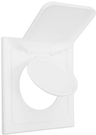 ERYUE Cubierta de Ventilación para Secadora de Doble Puerta, ABS, Cubierta Ventilación Escape para Secadora Al Aire Libre con 4 Tornillos Tuberías y Rejillas 4 Pulgadas, Color Blanco