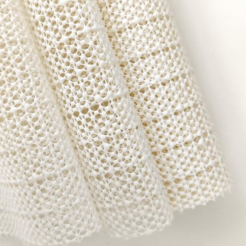 Tissu Antiderapant 55 x 190 cm Antidérapant Tapis Antidérapant pour Tapis Polyvalent pour Feuilles Canapés Nappes Tiroir, Blanc cassé