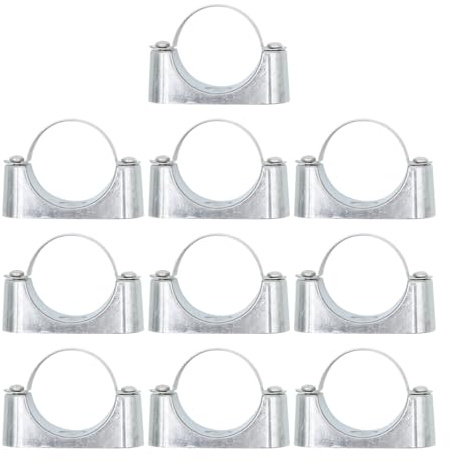 Ludom 10 stycken 50 mm rörhållare, rörhållarklämma, för PVC-rör, kablar och kablar