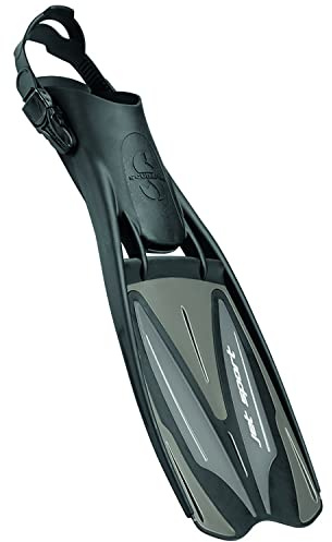 SCUBAPRO Jet Sport Adjustable Diving Fin (Black/Gray, Large)