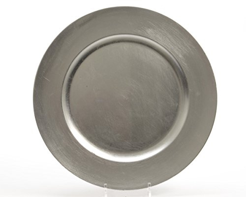 Kaemingk Kunststoffteller silber Ø 33 cm Weihnachtsdeko