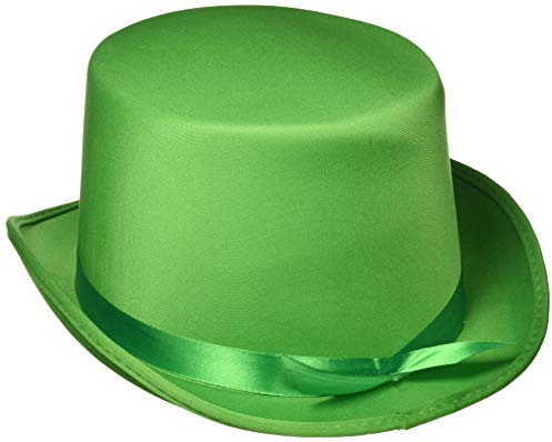 Loftus International Satin Ribbon Halloween Costume Top Hat Green One-Size (7 1/4) Novelty Item
