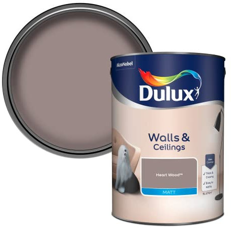 Dulux Walls & Ceilings Matt Emulsion Paint - Heart Wood - 5L