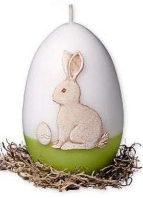 Eikerzen Peter Hase 12 x 8 cm Ostereikerze, Kerze, Unparfümiert