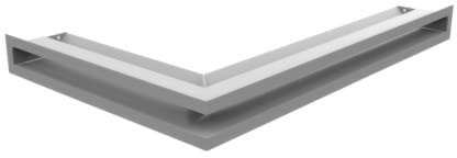 Kamin Luftgitter Warmluftgitter Luftleiste Eck 4 Farben 600x400x90 mm Rechts Gitter Farbe Weiss