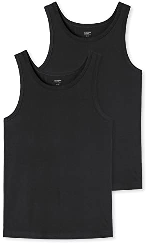 Uncover by Schiesser - Unterhemd/Tanktop - 2er Pack (S Schwarz)