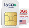 Carte SIM Prépayée Lycamobile 30 Jours USA avec 3 Go de Données 4G LTE/5G à Haute Vitesse, Appels et Textos Internationaux vers Plus de 100 Pays, Activation Rapide, Carte SIM Mobile US Triple-Coupe