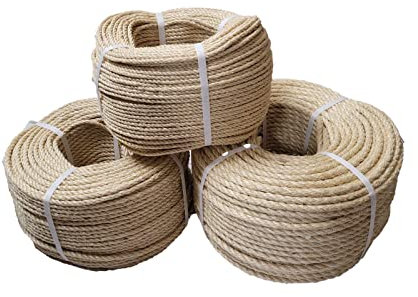 8mm Diameter Natural Sisal Rope - Cat Scratching Post - Choose Length - Agriculture - Pets (100)
