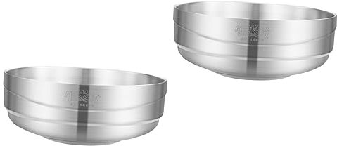 BESTonZON Nudelschüssel 2 Mischen Cm Abendessen Ummauert Snacks Doppelschüssel Snacks Koreanische -Suppe Servieren Reisbehälter Pflichtgeschirr Deckel