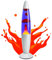 Luxvista 13'' Lavalampe in Rot und Lila für Erwachsene und Kinder 34cm Dekorative Lava Lamp Umgebungsbeleuchtung für Zuhause, Spielzimmer, Party, Geschenkidee
