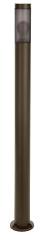Eglo Lampdaire extérieur Helsinki, lampe sur pied avec détecteur de mouvement, éclairage d'extérieur pour jardin et terrasse, acier inoxydable brun rouille, IP44, H 110 cm, E27